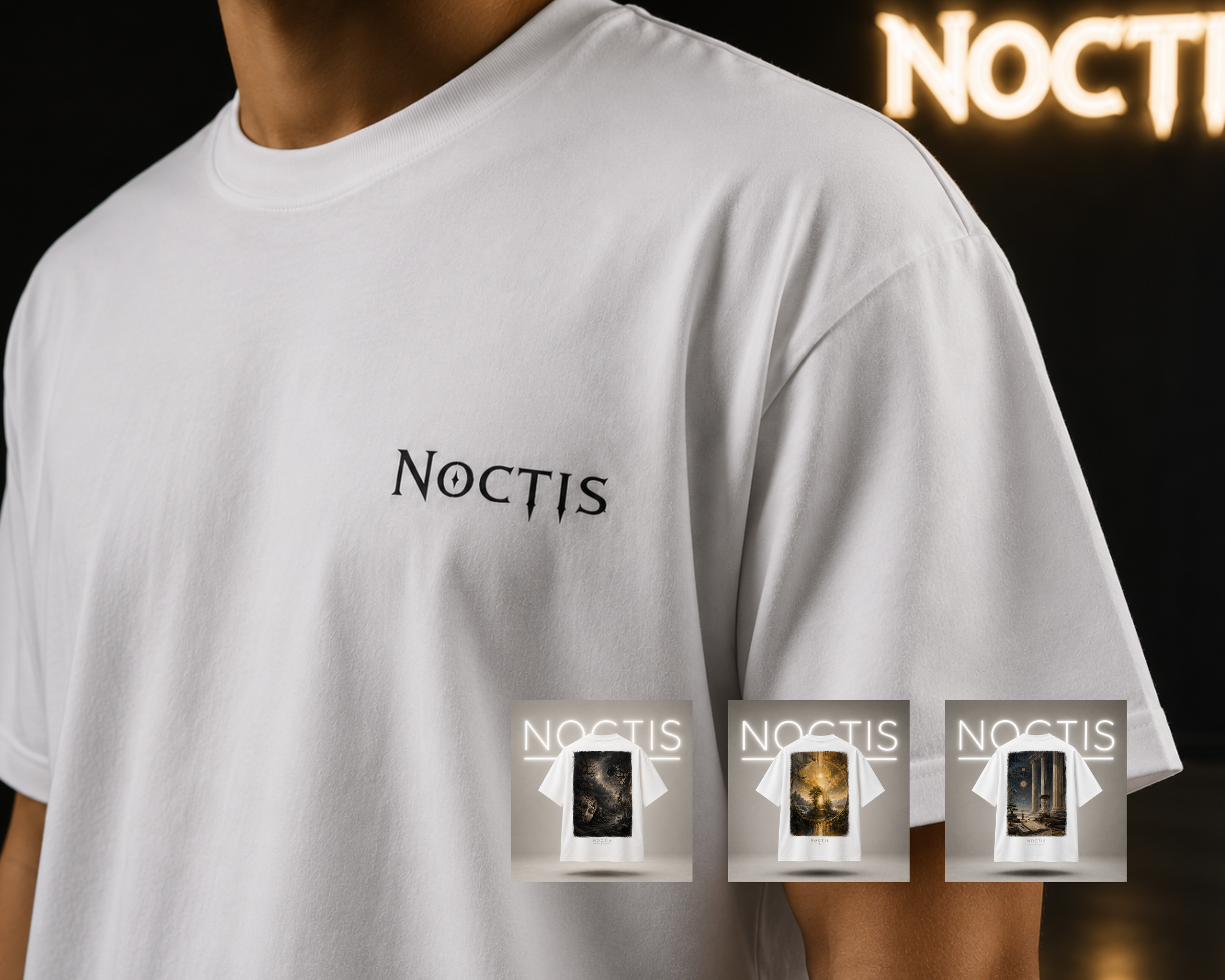 T-shirt Blanc Noctis | Collection 3 Temps