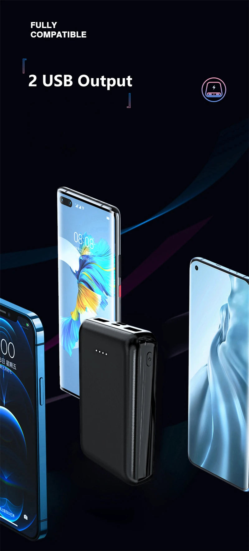Mini Power Bank 20000mAh 5V 2A