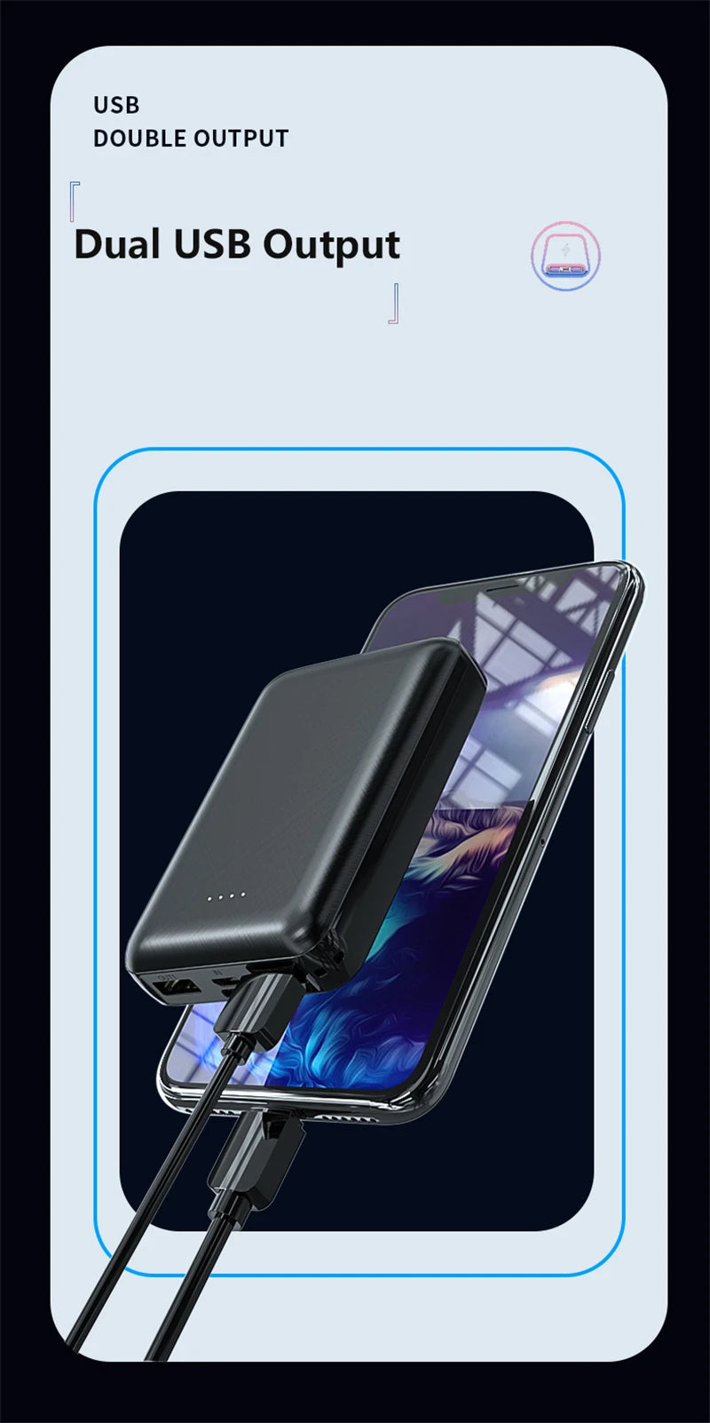 Mini Power Bank 20000mAh 5V 2A