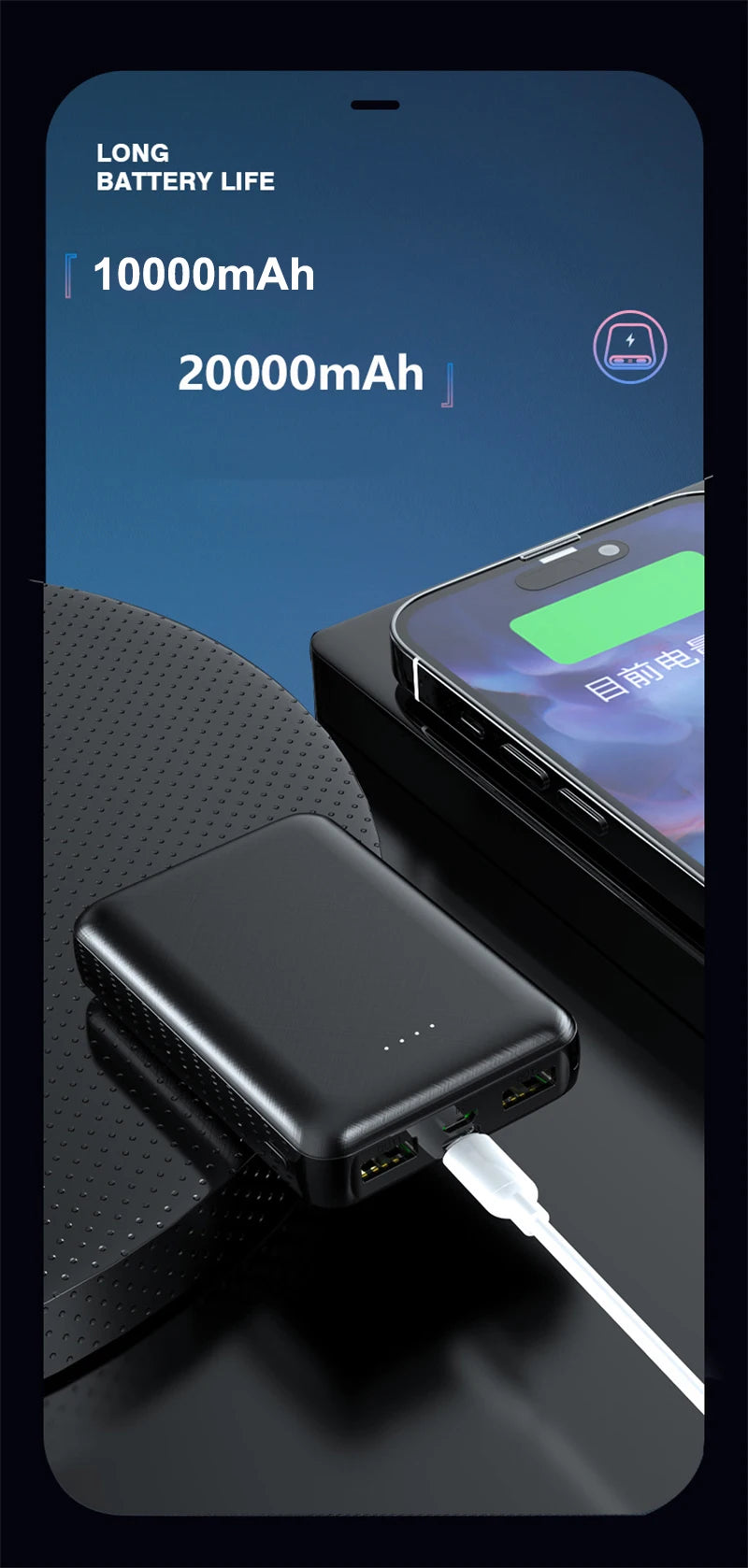Mini Power Bank 20000mAh 5V 2A